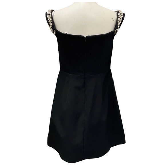 ML MONIQUE LHUILLIER BLACK BLAIRE SHORT DRESS - Picture 3 of 5